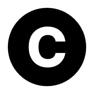 Copyright Fill Icon from Outlined Fill - Streamline Material Free Set