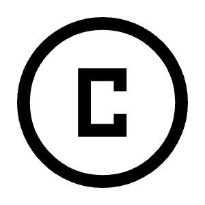 Copyright Icon from Sharp Line - Material Symbols Set