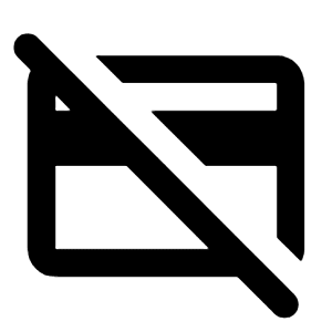 Credit Card Off Icon from Rounded Line - Streamline Material Free Set