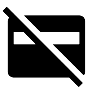 Credit Card Off Fill Icon from Outlined Fill - Material Symbols Set