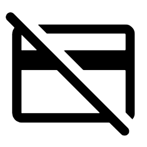 Credit Card Off Icon from Rounded Line - Material Symbols Set