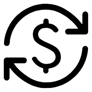 Currency Exchange Fill Icon from Rounded Fill - Material Symbols Set