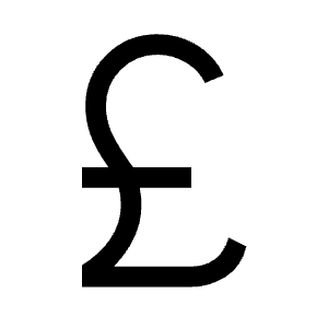 Currency Pound Icon from Sharp Line - Material Symbols Set