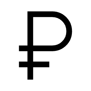 Currency Ruble Icon from Sharp Line - Material Symbols Set
