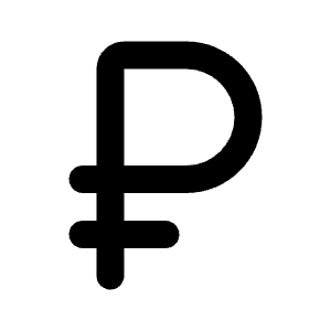 Currency Ruble Fill Icon from Rounded Fill - Streamline Material Free Set