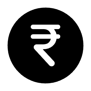 Currency Rupee Circle Fill Icon from Rounded Fill - Material Symbols Set