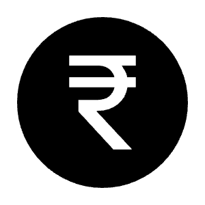 Currency Rupee Circle Fill Icon from Outlined Fill - Material Symbols Set
