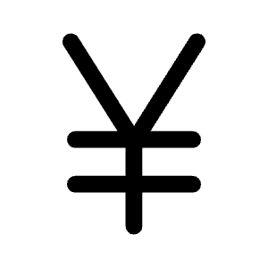 Currency Yen Fill Icon from Rounded Fill - Material Symbols Set