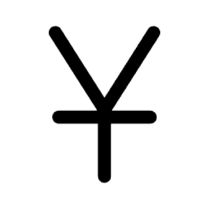 Currency Yuan Icon from Rounded Line - Material Symbols Set