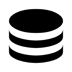 Database Fill Icon from Sharp Fill - Material Symbols Set