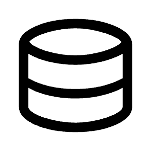 Database Icon from Sharp Line - Material Symbols Set