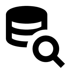 Database Search Fill Icon from Outlined Fill - Streamline Material Free Set