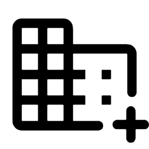 Domain Add Icon from Rounded Line - Material Symbols Set