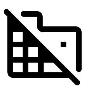 Domain Disabled Icon from Rounded Line - Material Symbols Set