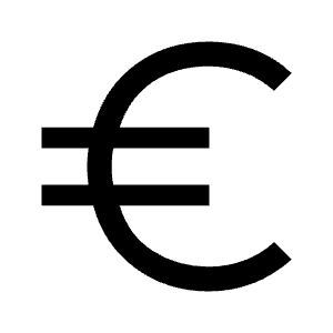 Euro Symbol Fill Icon from Sharp Fill - Material Symbols Set