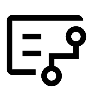 Flowsheet Icon from Outlined Line - Material Symbols Set