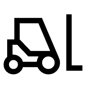Forklift Icon from Sharp Line - Material Symbols Set