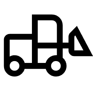 Front Loader Icon from Outlined Line - Material Symbols Set