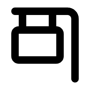 Hanging Sign Alt Icon from Rounded Line - Streamline Material Free Set