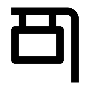 Hanging Sign Alt Icon from Outlined Line - Material Pro Free Set