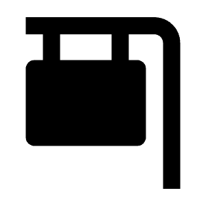 Hanging Sign Alt Fill Icon from Outlined Fill - Material Pro Free Set