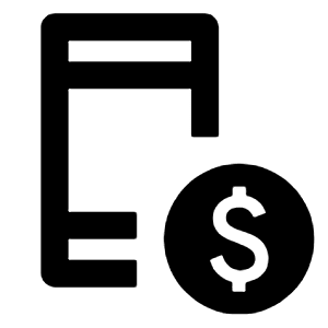 Mobile Payment Coin Icon from Outlined Line - Material Pro Free Set