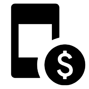 Mobile Payment Coin Fill Icon from Outlined Fill - Streamline Material Free Set