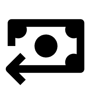 Money Cashback Icon from Outlined Line - Material Pro Free Set