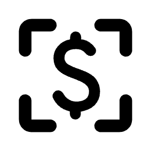 Money Scanner Icon from Rounded Line - Material Pro Free Set