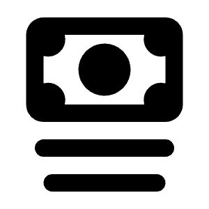 Money Stack Icon from Rounded Line - Streamline Material Free Set