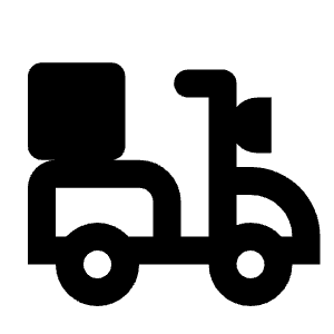 Motorcycle Delivery Icon from Outlined Line - Material Pro Free Set