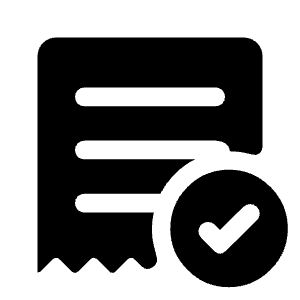 Order Approve Fill Icon from Rounded Fill - Material Symbols Set