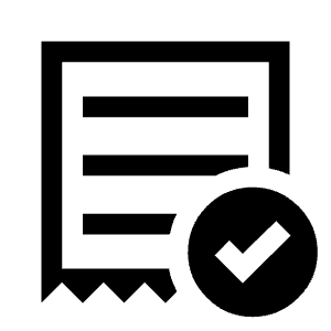 Order Approve Icon from Sharp Line - Material Symbols Set