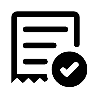 Order Approve Icon from Rounded Line - Material Symbols Set