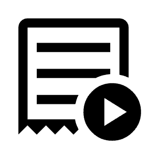 Order Play Icon from Outlined Line - Material Symbols Set