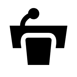 Podium Fill Icon from Outlined Fill - Material Symbols Set
