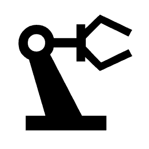 Precision Manufacturing Fill Icon from Sharp Fill - Material Symbols Set