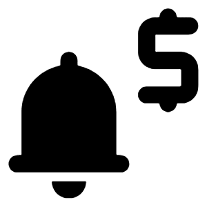 Price Alert Fill Icon from Rounded Fill - Streamline Material Free Set