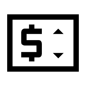 Price Change Icon from Outlined Line - Material Symbols Set