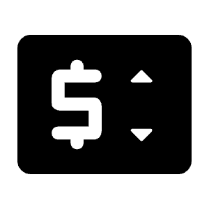 Price Change Fill Icon from Rounded Fill - Material Symbols Set