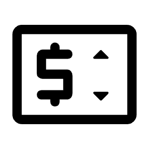 Price Change Icon from Rounded Line - Material Symbols Set