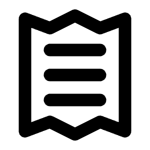 Receipt Icon from Rounded Line - Material Pro Free Set