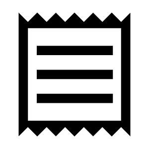 Receipt Icon from Sharp Line - Material Symbols Set