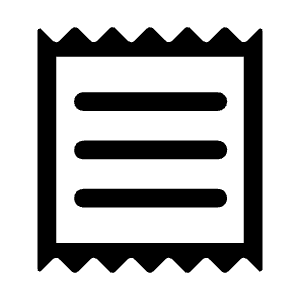 Receipt Icon from Rounded Line - Material Symbols Set
