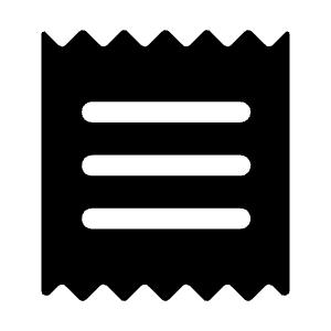 Receipt Fill Icon from Rounded Fill - Material Symbols Set