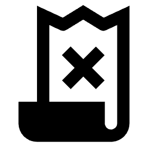 Receipt Long Deny Fill Icon from Sharp Fill - Streamline Material Free Set