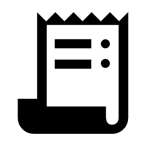 Receipt Long Fill Icon from Outlined Fill - Material Symbols Set