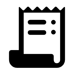 Receipt Long Fill Icon from Rounded Fill - Material Symbols Set