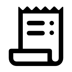 Receipt Long Icon from Rounded Line - Material Symbols Set