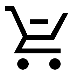 Remove Shopping Cart Icon from Sharp Line - Material Symbols Set